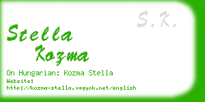 stella kozma business card